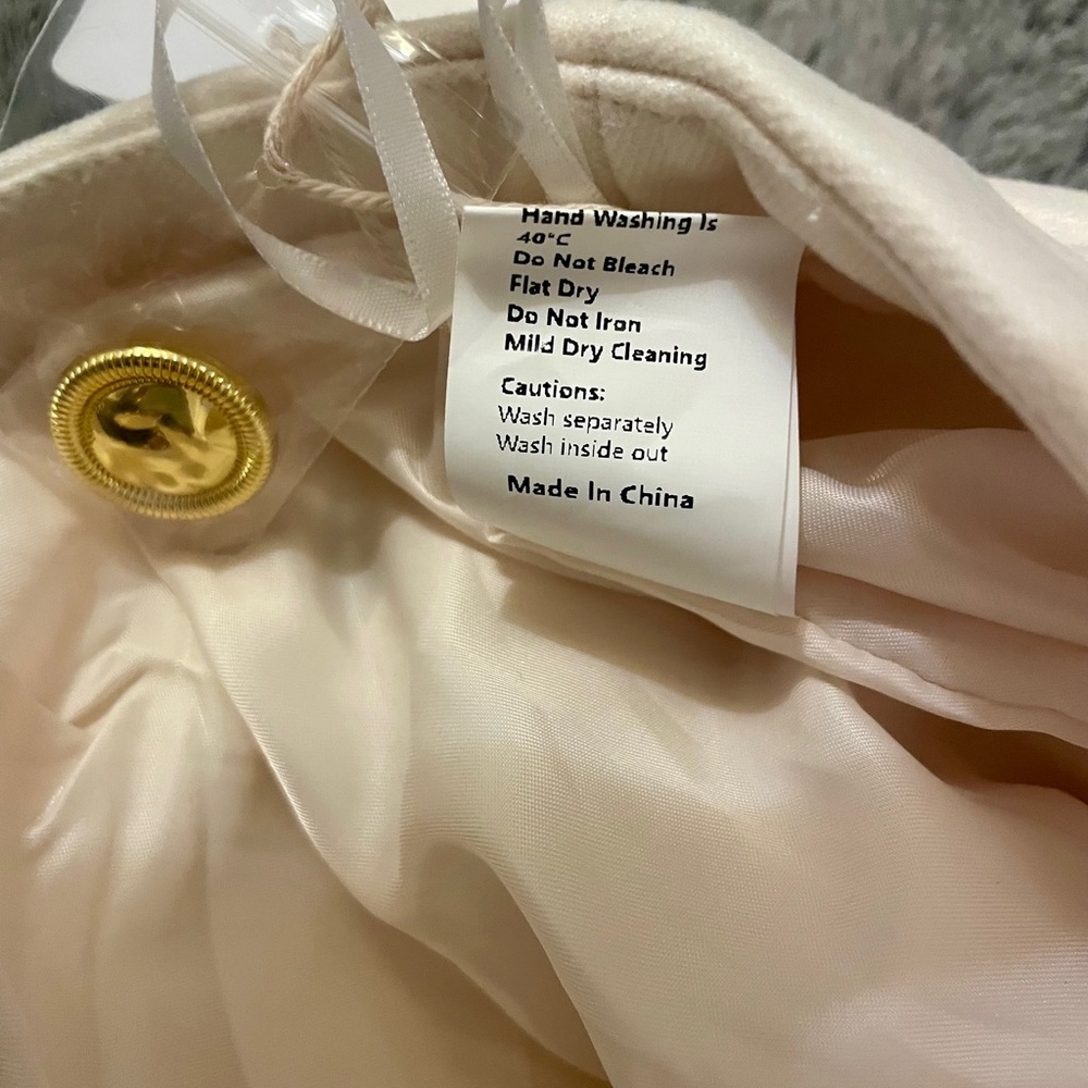 NWT Commense Ivory/Off White Golden Button Pleated Mini Skirt/Skort - XL - Picture 11 of 13